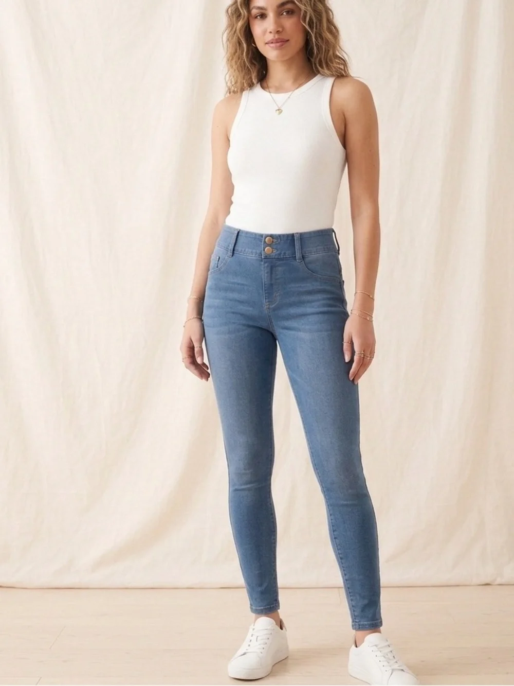 Blue Shaping Skinny Jean Leggings Small